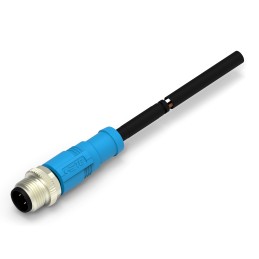 1 pcs - TE Connectivity Straight Male 4 way M12 to M12 Cable Assembly, 1.5m