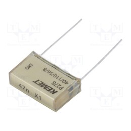 1 pcs x KEMET - P278SJ473M480A - Capacitor: paper, X1, 47nF, 480VAC, 22.5mm, ±20%, THT, P278, 1000VDC