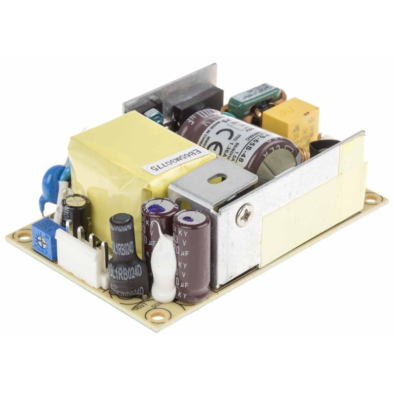 1 pcs - MEAN WELL Switching Power Supply, EPS-65S-48, 48V dc, 1.36A, 65W, 1 Output, 127 - 370 V dc, 90 - 264 V ac