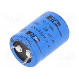 1 pcs x VISHAY - MAL215757689E3 - Capacitor: electrolytic, SNAP-IN, 68uF, 450VDC, Ø22x30mm, ±20%