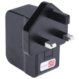 1 pcs - RS PRO 12W Plug-In AC/DC Adapter 5V dc Output, 2.4A Output