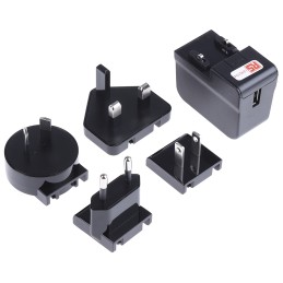 1 pcs - RS PRO 12W Plug-In AC/DC Adapter 5V dc Output, 2.4A Output