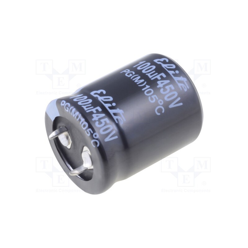 1 pcs x Elite - PG2W101MND2531 - Capacitor: electrolytic, SNAP-IN, 100uF, 450VDC, Ø25x31mm, ±20%
