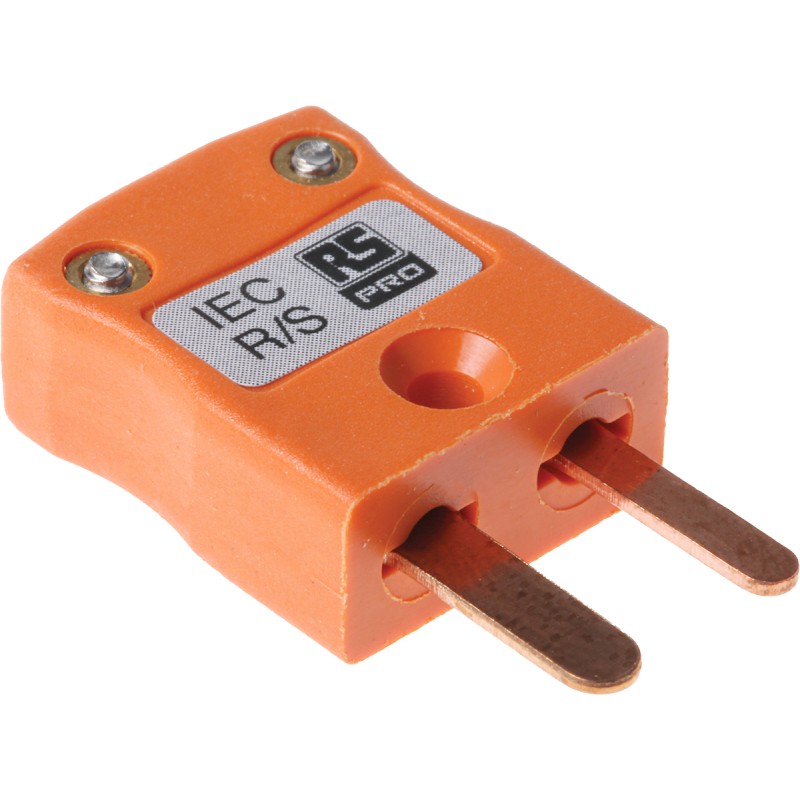 1 pcs - RS PRO In-Line Thermocouple Connector for Use with Type R/S Thermocouple, Miniature Size, IEC Standard