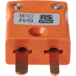 1 pcs - RS PRO In-Line Thermocouple Connector for Use with Type R/S Thermocouple, Miniature Size, IEC Standard