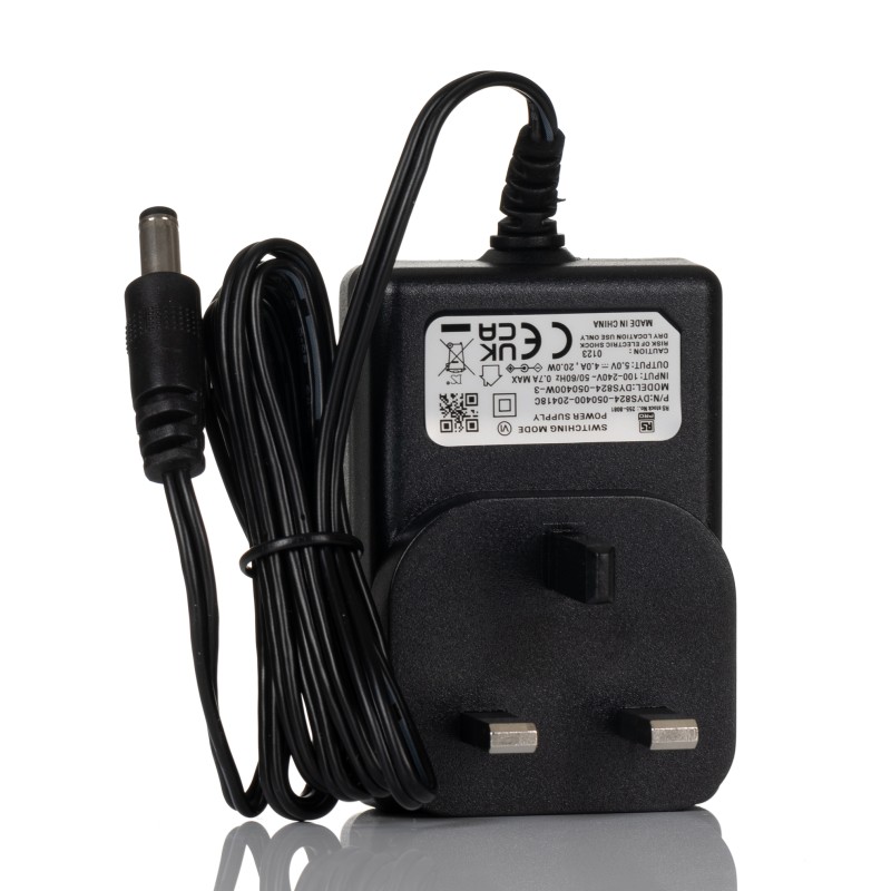 1 pcs - RS PRO 20W Plug-In AC/DC Adapter 5V dc Output, 4A Output