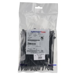 1 Bag of 100 - HellermannTyton Cable Tie, Inside Serrated, 150mm x 4.6 mm, Black Polyamide 6.6 (PA66), Pk-100