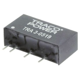 1 pcs - TRACOPOWER TRA 3 DC-DC Converter, 15V dc/ 200mA Output, 4.5 - 5.5 V dc Input, 3W, Through Hole, +85°C Max Temp