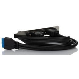 1 pcs - RS PRO USB 3.0 Cable, Female 20 Pin Socket to Female USB A x 2 Cable, 900mm