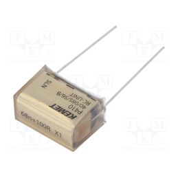 1 pcs x KEMET - P410CP683M300AH101 - Capacitor: paper, X1, 68nF, 300VAC, 20.3mm, ±20%, THT, P410, 1000VDC
