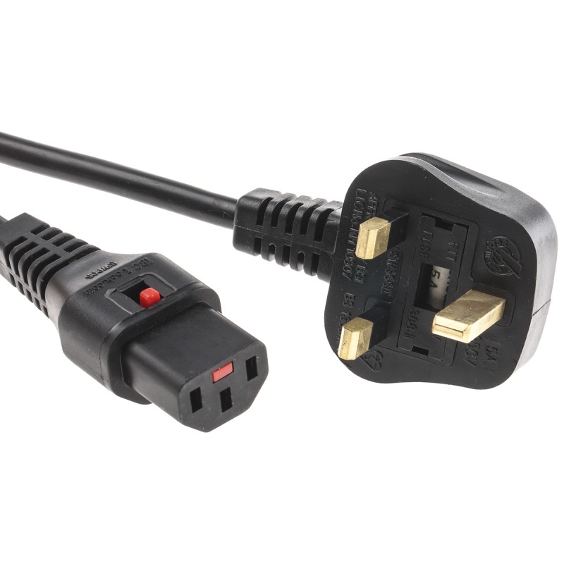 1 pcs - Schaffner IEC C13 Socket to Type G UK Plug Power Cord