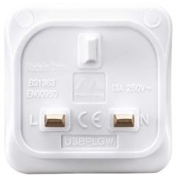 1 pcs - Masterplug 10.5W Plug-In AC/DC Adapter 5V dc Output, 2.1A Output