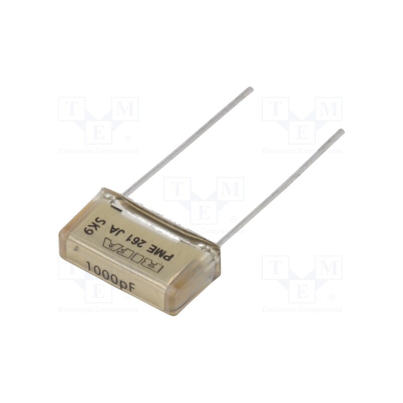 1 pcs x KEMET - PME261JA4100KR19T0 - Capacitor: paper, 1nF, 500VAC, 10.2mm, ±10%, THT, PME261, 1000VDC