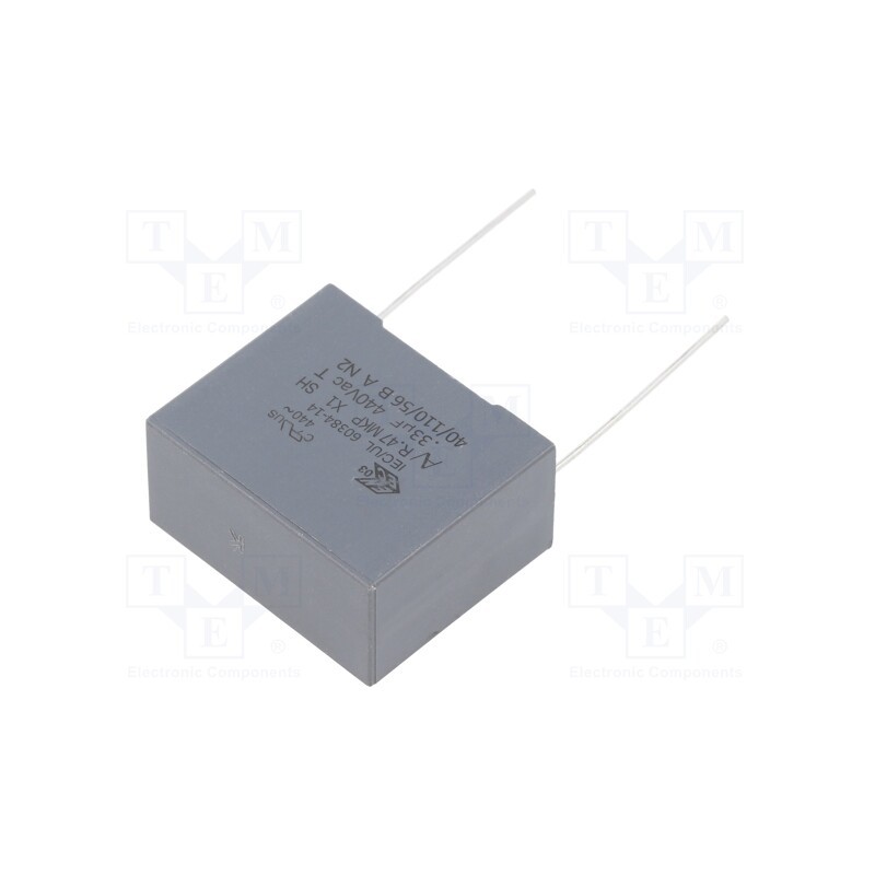 1 pcs x KEMET - R474N333050A1KV057 - Capacitor: polypropylene, 0.33uF, 26.5x22x13mm, THT, ±10%, 22.5mm