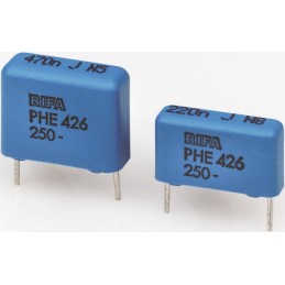 100 pcs - KEMET PHE426 Metallised Polypropylene Film Capacitor, 200 V ac, 400 V dc, ±5%, 2.2μF, Through Hole