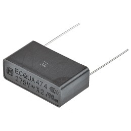 50 pcs - Panasonic ECQUA Polypropylene Film Capacitor, 275V ac, ±20%, 470nF, Through Hole