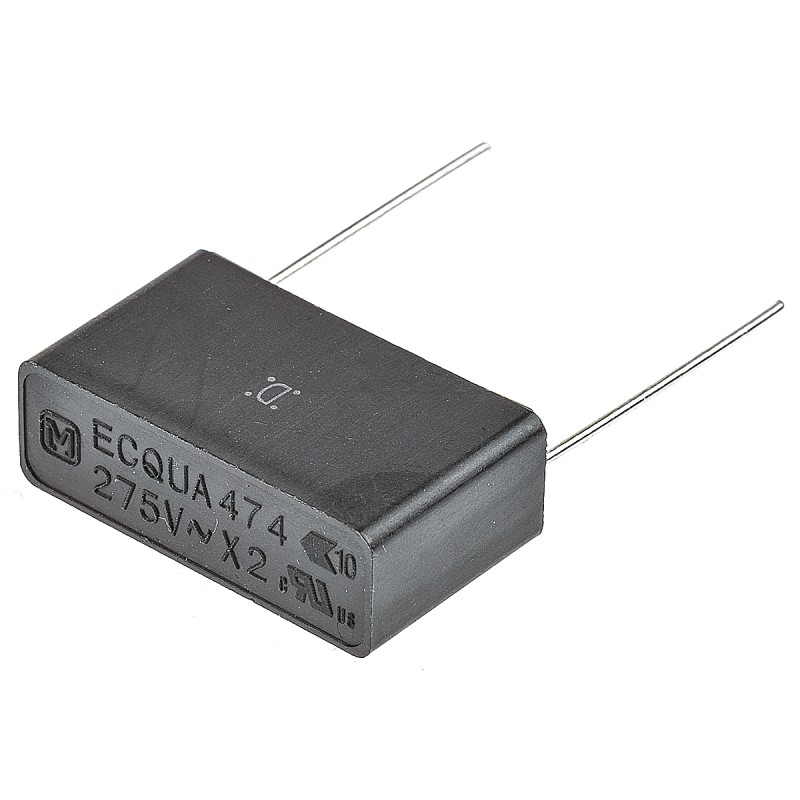 50 pcs - Panasonic ECQUA Polypropylene Film Capacitor, 275V ac, ±20%, 470nF, Through Hole