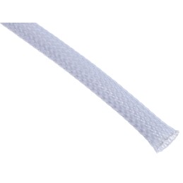 1 Bag of 5 M - RS PRO Expandable Braided PET Grey Cable Sleeve, 10mm Diameter, 5m Length