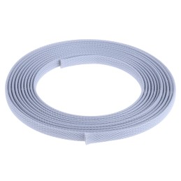 1 Bag of 5 M - RS PRO Expandable Braided PET Grey Cable Sleeve, 10mm Diameter, 5m Length
