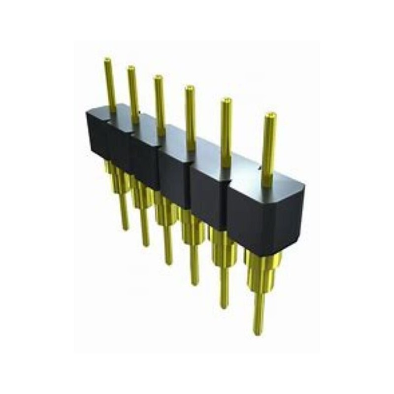 2 x Stacking Board Connector, BHS, 6 Contacts, Header, 2.54 mm, Through Hole,