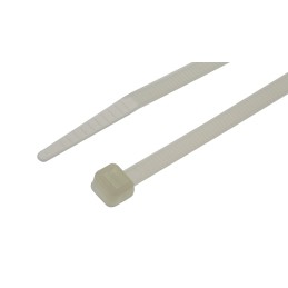 1 Bag of 100 - RS PRO Cable Tie, Heat Stabilised, 203mm x 4.6 mm, Natural Nylon, Pk-100