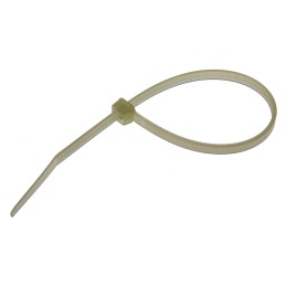 1 Bag of 100 - RS PRO Cable Tie, Heat Stabilised, 203mm x 4.6 mm, Natural Nylon, Pk-100