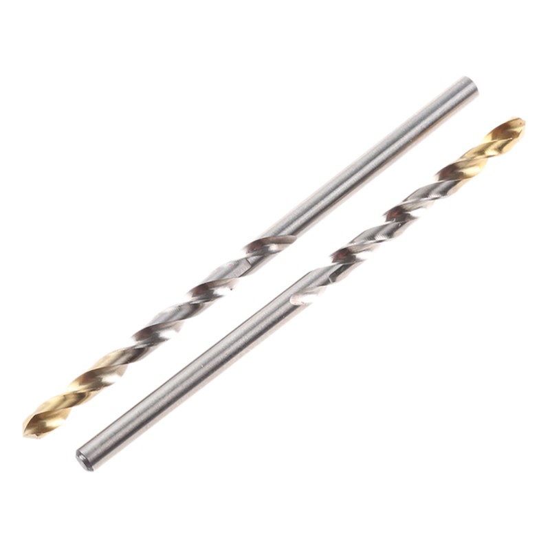 2 pcs - Dormer A002S Series HSS-TiN Twist Drill Bit for Stainless Steel, 3mm Diameter, 61 mm Overall