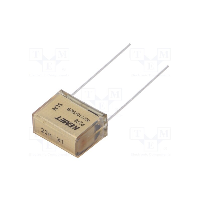 1 pcs x KEMET - P278QS223M480A - Capacitor: paper, X1, 22nF, 480VAC, 15.2mm, ±20%, THT, P278, 1000VDC