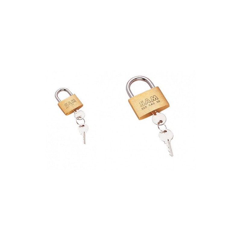 1 pcs - SAM Key Brass Padlock, 5.5mm Shackle