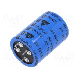 1 pcs x VISHAY - MAL205158103E3 - Capacitor: electrolytic, SNAP-IN, 10mF, 63VDC, Ø35x50mm, ±20%