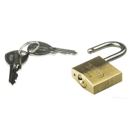 1 pcs - ABUS Key Weatherproof Brass, Stainless Steel Weatherproof Padlock, Keyed Alike, 5mm Shackle, 30mm Body