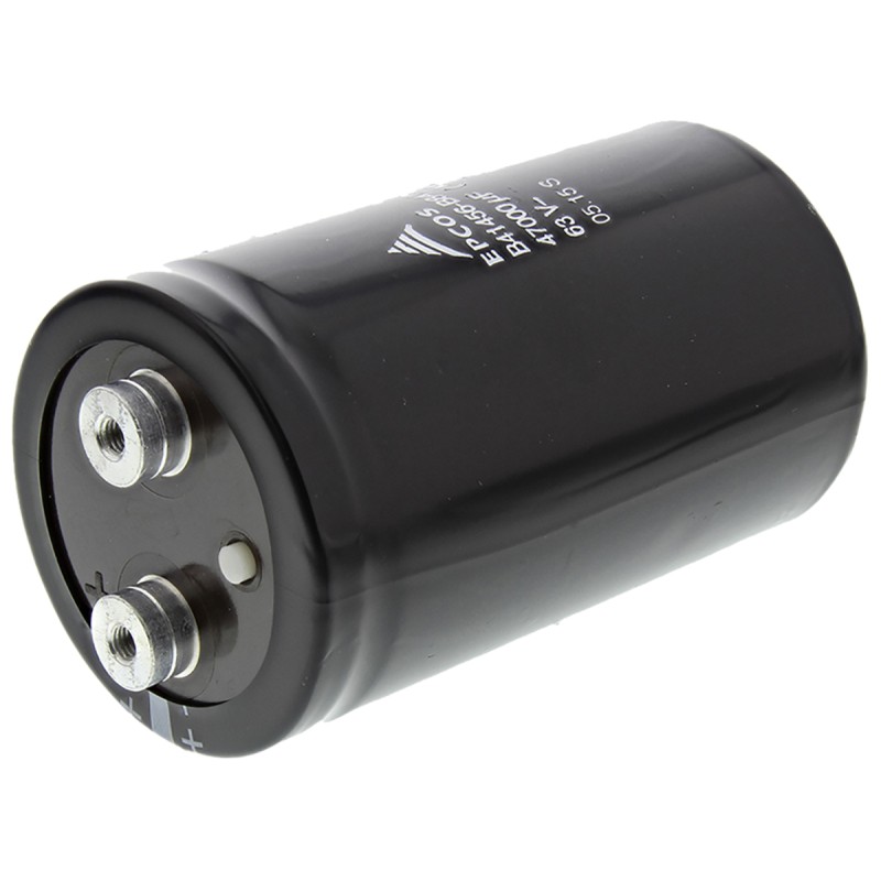 5 pcs - EPCOS 47000μF Aluminium Electrolytic Capacitor 63V dc, Screw Terminal - B41456B8479M000