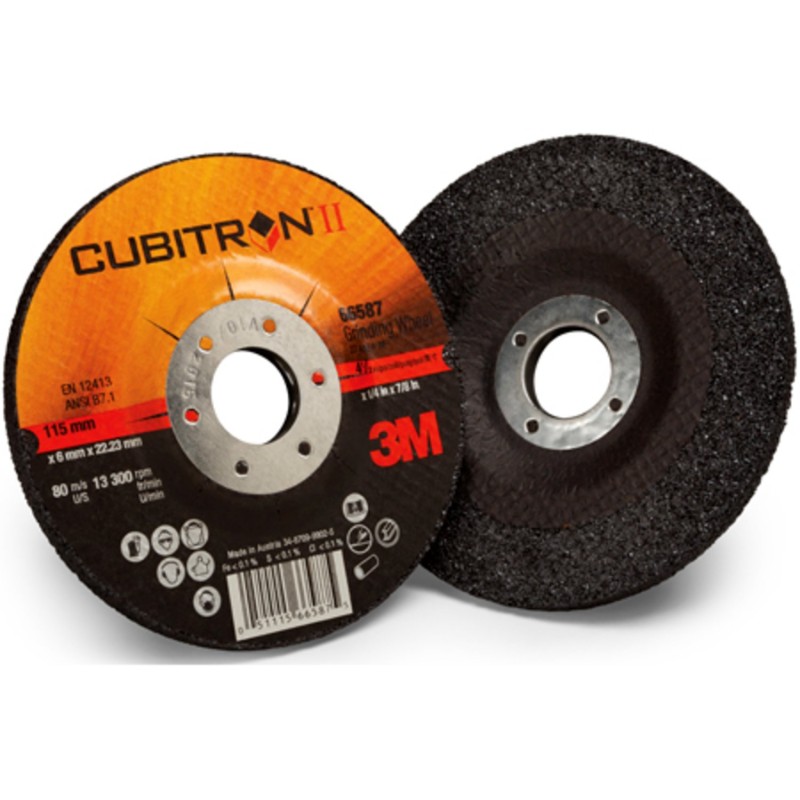 20 pcs - 3M 7100074407 Cubitron II Ceramic Grinding Wheel, 180mm Diameter, 483μm Grit
