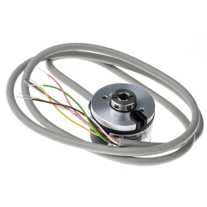 1 pcs - Baumer BHK Series Optical Incremental Encoder, 500 ppr, HTL/Push Pull Signal, Hollow Type, 6mm Shaft