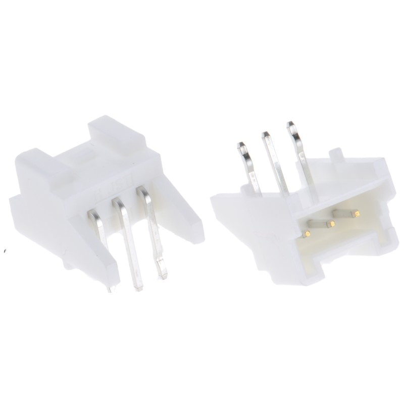 50 pcs - JST PA Series Right Angle Through Hole PCB Header, 3 Contact(s), 2.0mm Pitch, 1 Row(s), Shrouded