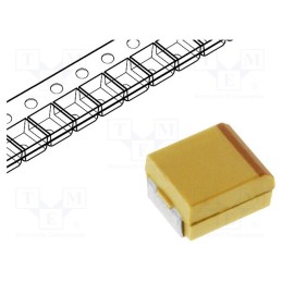5 pcs x KEMET - T495D227K010ATE100 - Capacitor: tantalum, low ESR, 220uF, 10VDC, SMD, D, 2917, ±10%, 100mΩ