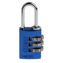 1 pcs - ABUS 145/20 Combination Weatherproof Aluminium, Steel Safety Padlock, 3mm Shackle, 20mm Body