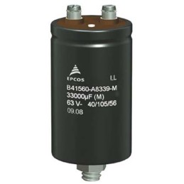 10 pcs - EPCOS 33000μF Aluminium Electrolytic Capacitor 40V dc, Screw Terminal - B41560A7339M000