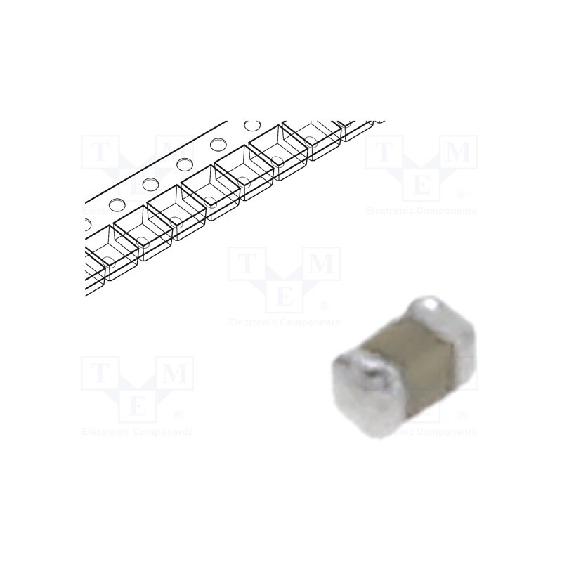 100 pcs x MURATA - GRM033R61A104KE15D - Capacitor: ceramic, MLCC, 100nF, 10V, X5R, ±10%, SMD, 0201