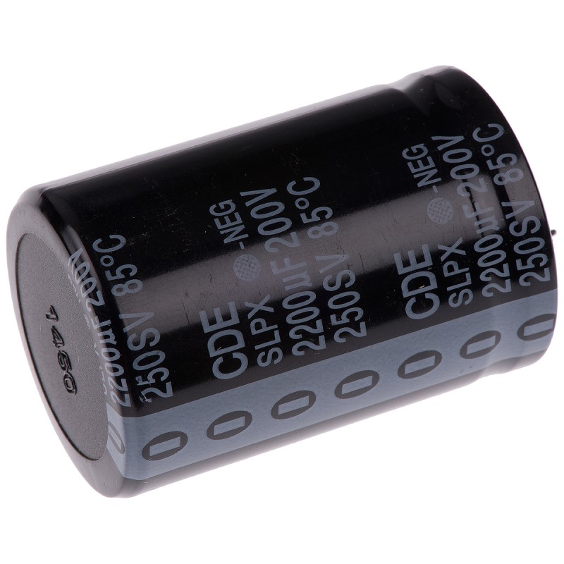25 pcs - Cornell-Dubilier 2200μF Aluminium Electrolytic Capacitor 200V dc, Snap-In - SLPX222M200H9P3