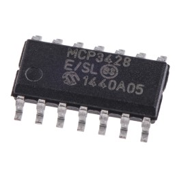 1 pcs - Microchip, Quad 16-bit- ADC 0.015ksps, 14-Pin SOIC