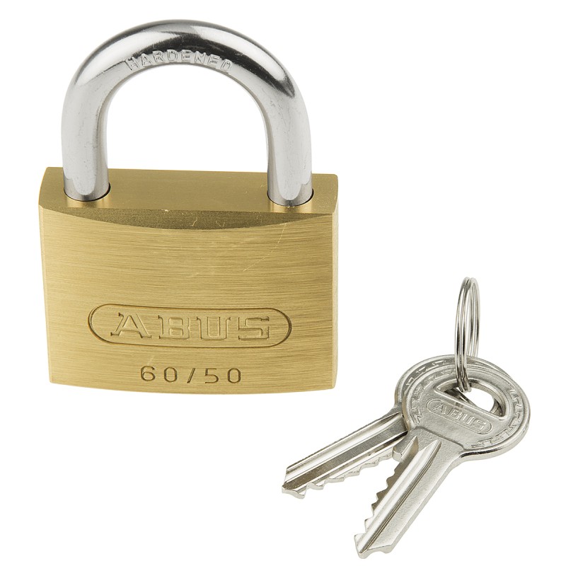 1 pcs - ABUS Key Weatherproof Brass, Steel Padlock, Keyed Alike, 8mm Shackle, 50mm Body