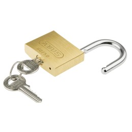 1 pcs - ABUS Key Weatherproof Brass, Steel Padlock, Keyed Alike, 8mm Shackle, 50mm Body