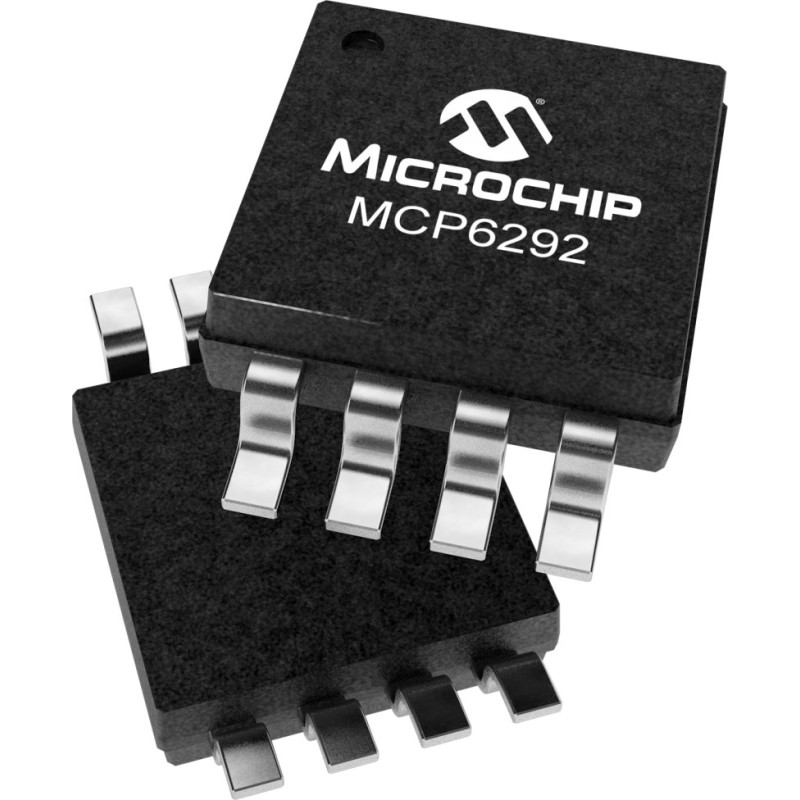 10 pcs - MCP6292T-E/MS Microchip, CMOS Operational Amplifier, Op Amp, RRIO, 10MHz, 6 V, 8-Pin MSOP