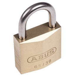 1 pcs - ABUS Key Weatherproof Brass Weatherproof Padlock, 5mm Shackle, 30mm Body