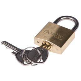1 pcs - ABUS Key Weatherproof Brass Weatherproof Padlock, 5mm Shackle, 30mm Body