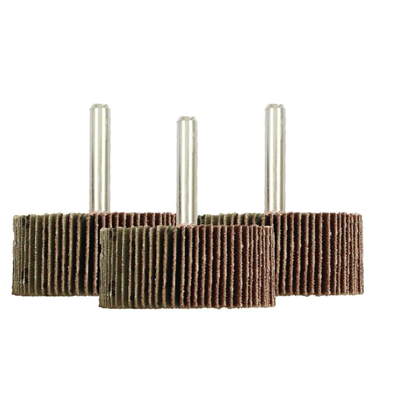 3 pcs - RS PRO Aluminium Oxide Flap Wheel, 50mm Diameter, P40, P80, P120 Grit