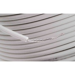 1 Reel of 30 M - Alpha Wire White 0.23 mm² Harsh Environment Wire, 24 AWG, 7/0.20 mm, 30m, PVC Insulation