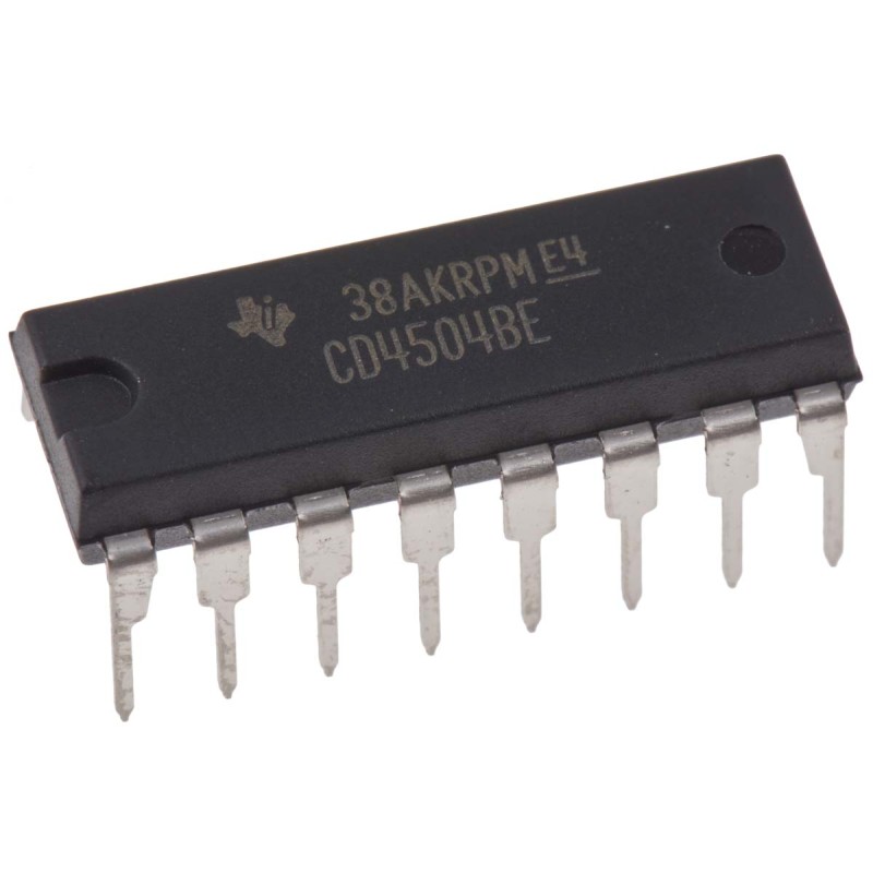 10 pcs - Texas Instruments CD4504BE, Voltage Level Shifter Voltage Level Shifter CMOS, TTL to CMOS, 16-Pin PDIP