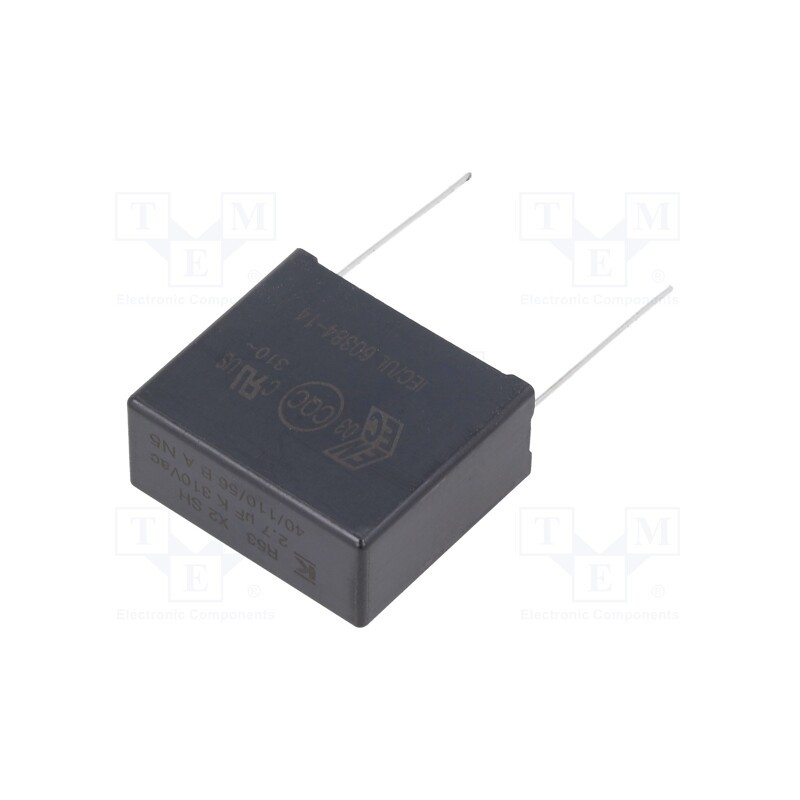 1 pcs x KEMET - R533R427050P0K - Capacitor: polypropylene, 2.7uF, 32x28x14mm, ±10%, 27.5mm, 150V/μs